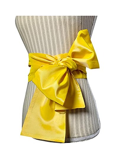 Fusciacca gialla donna, cintura elegante