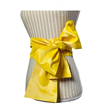 Fusciacca gialla donna, cintura elegante